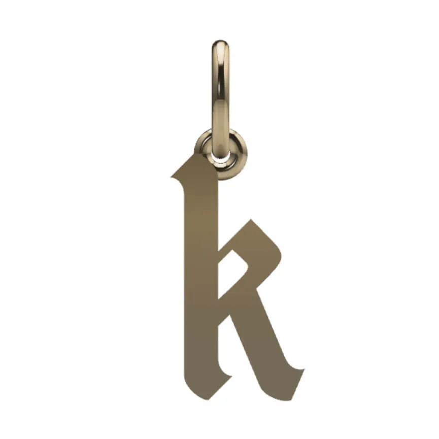 Gothic Initial Pendant