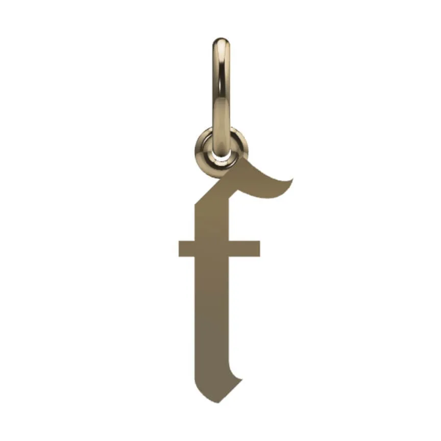 Gothic Initial Pendant