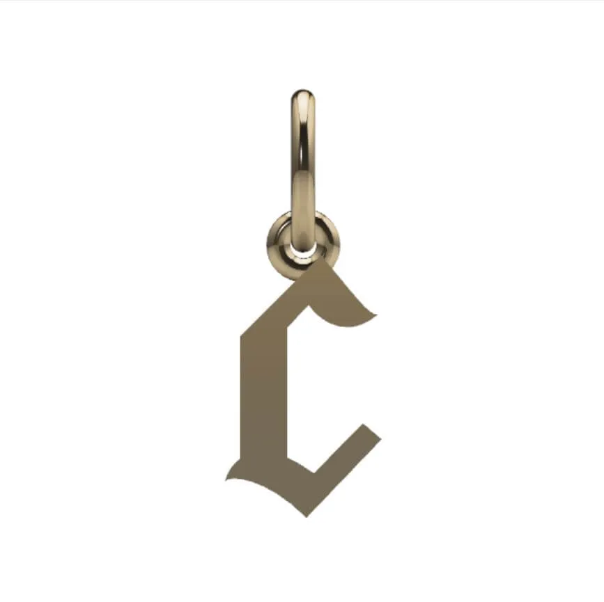 Gothic Initial Pendant