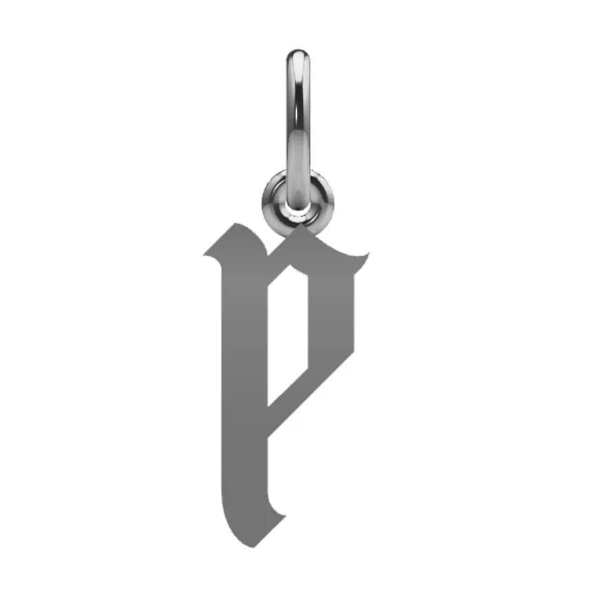 Gothic Initial Pendant