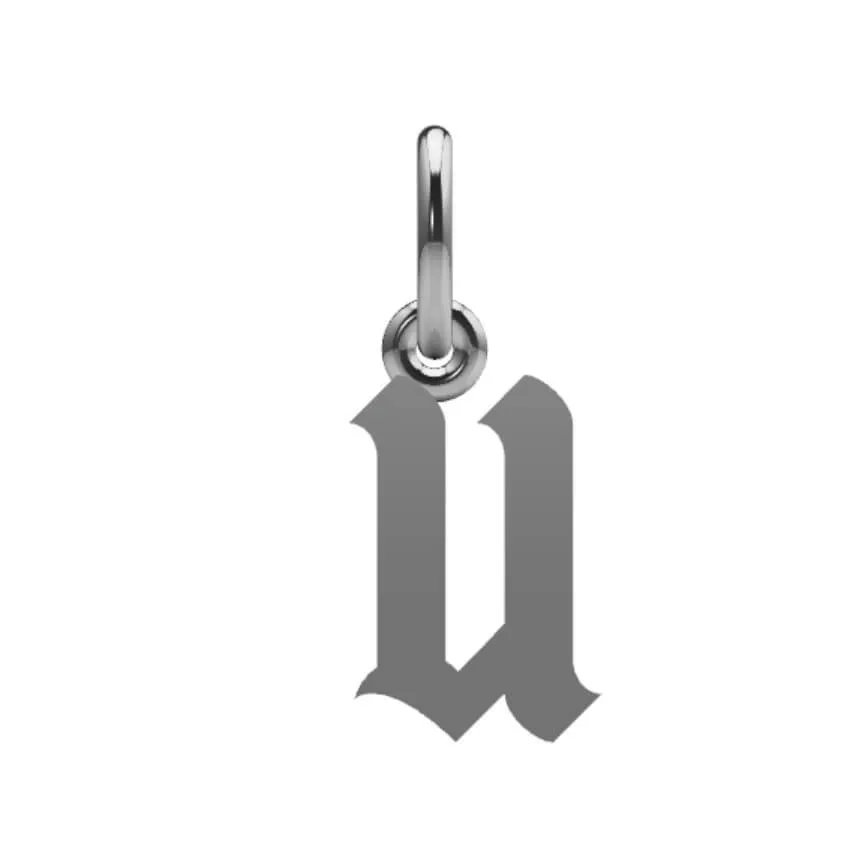 Gothic Initial Pendant