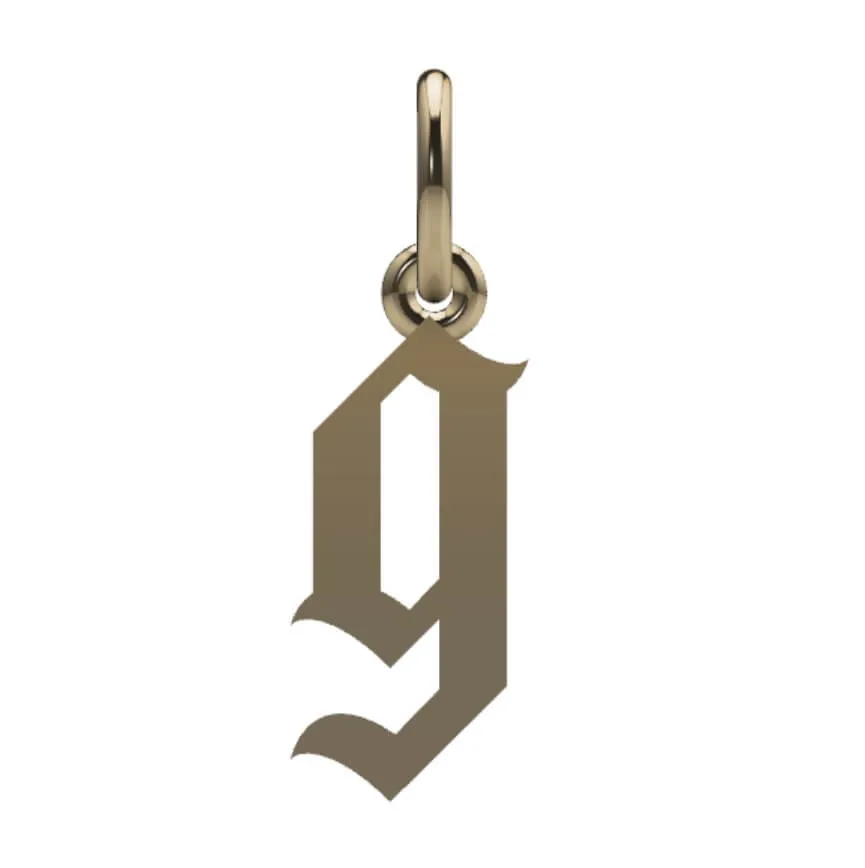 Gothic Initial Pendant