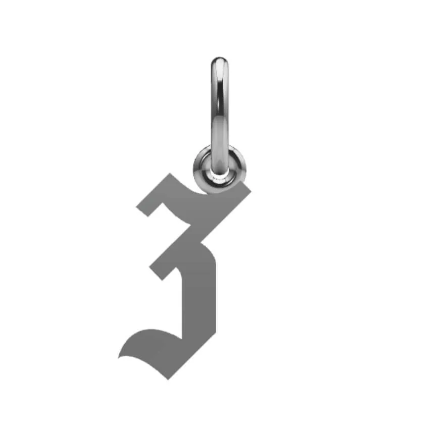 Gothic Initial Pendant