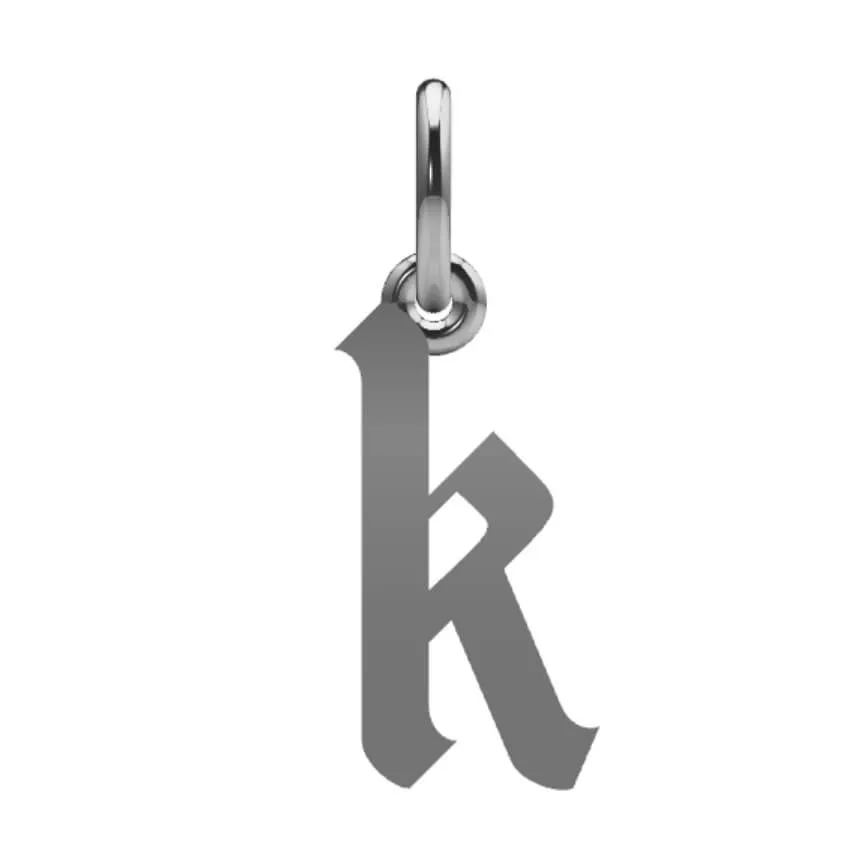 Gothic Initial Pendant