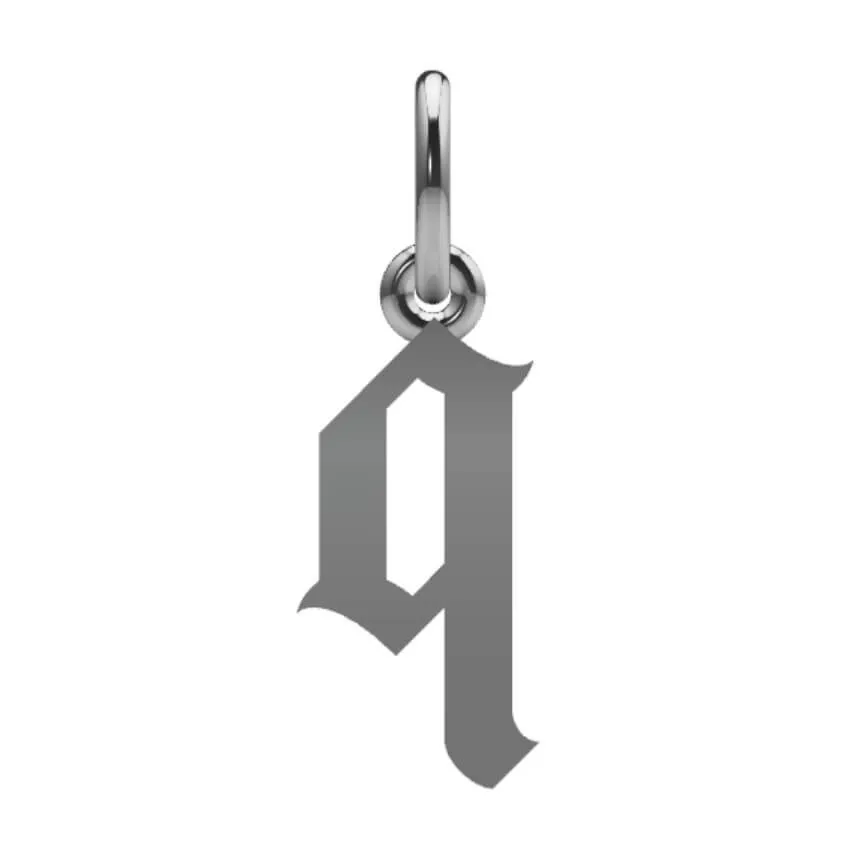 Gothic Initial Pendant