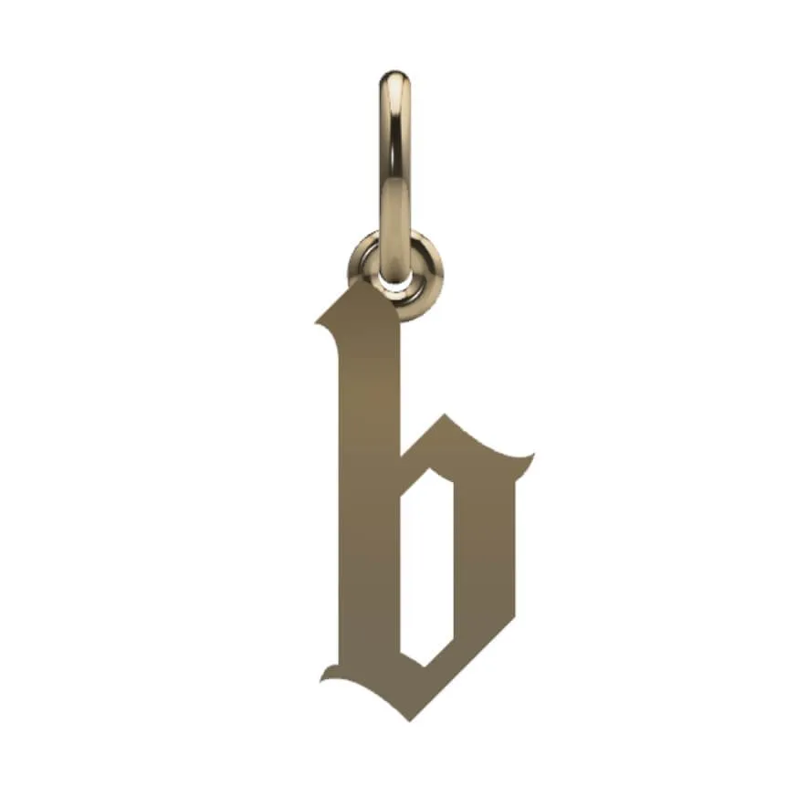 Gothic Initial Pendant