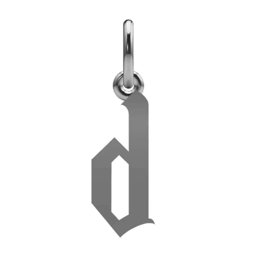 Gothic Initial Pendant