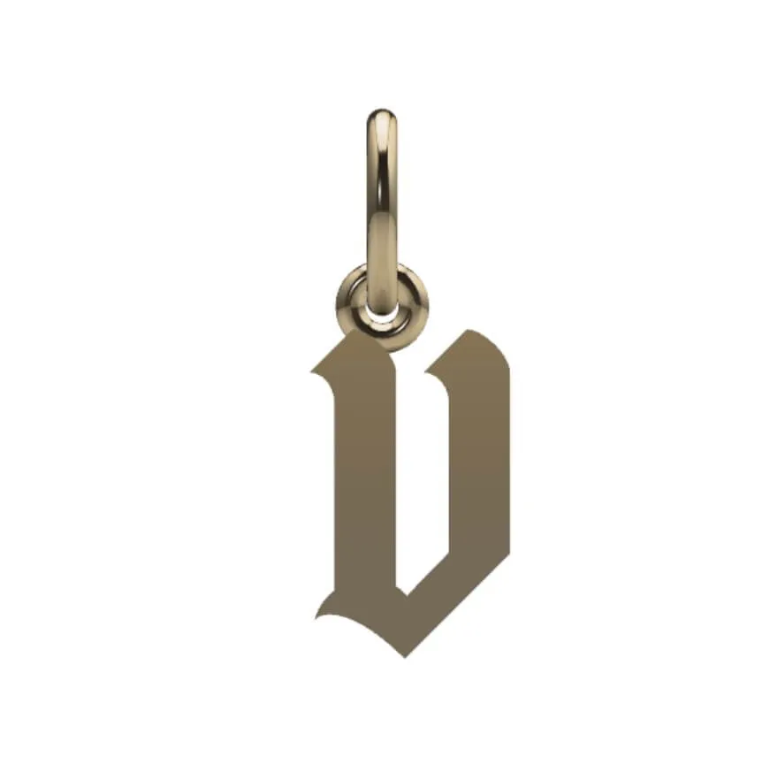 Gothic Initial Pendant