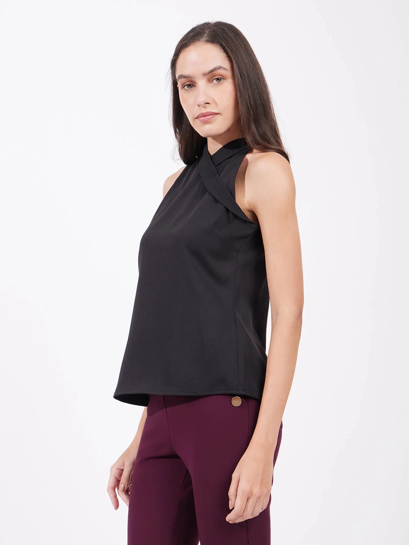 Halter Neck Top - Black