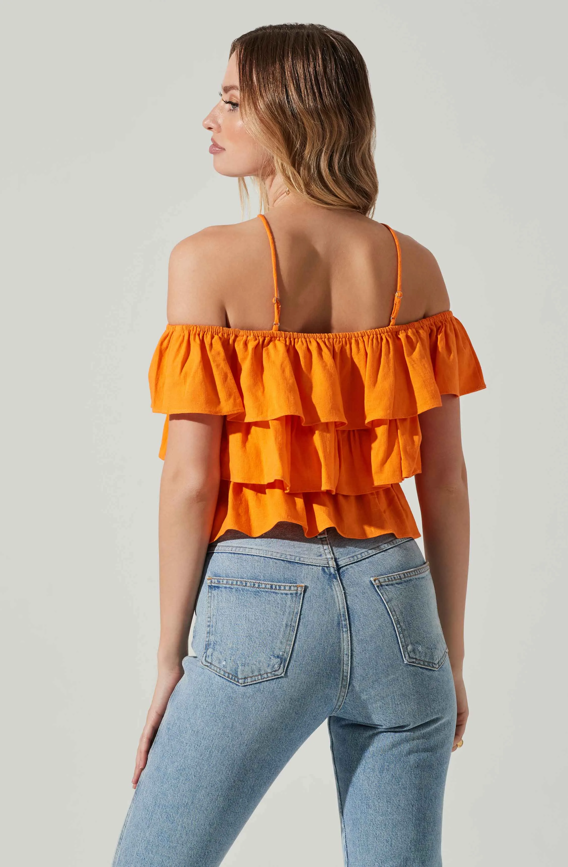 Halter Tiered Ruffle Top