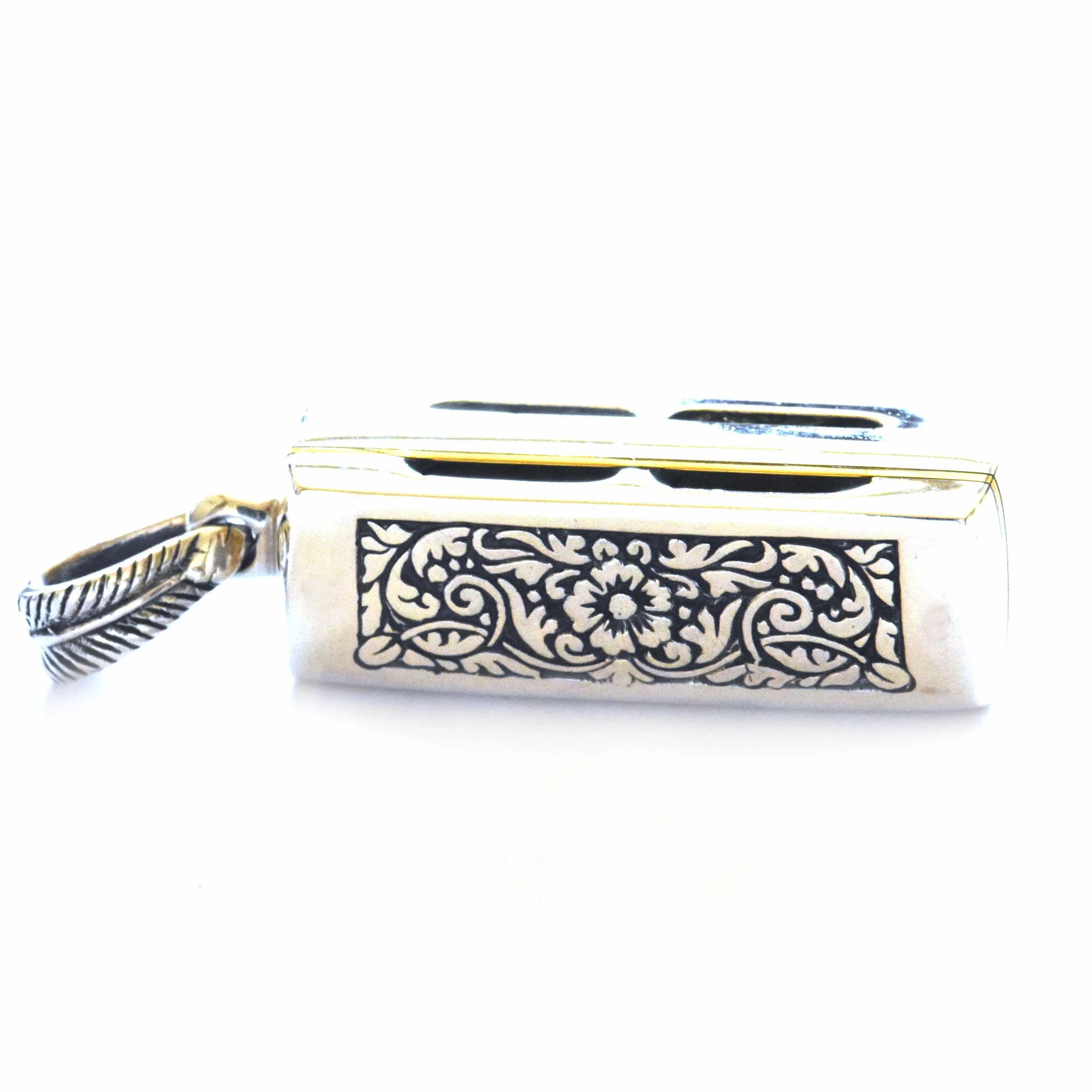 Harmonica silver pendant