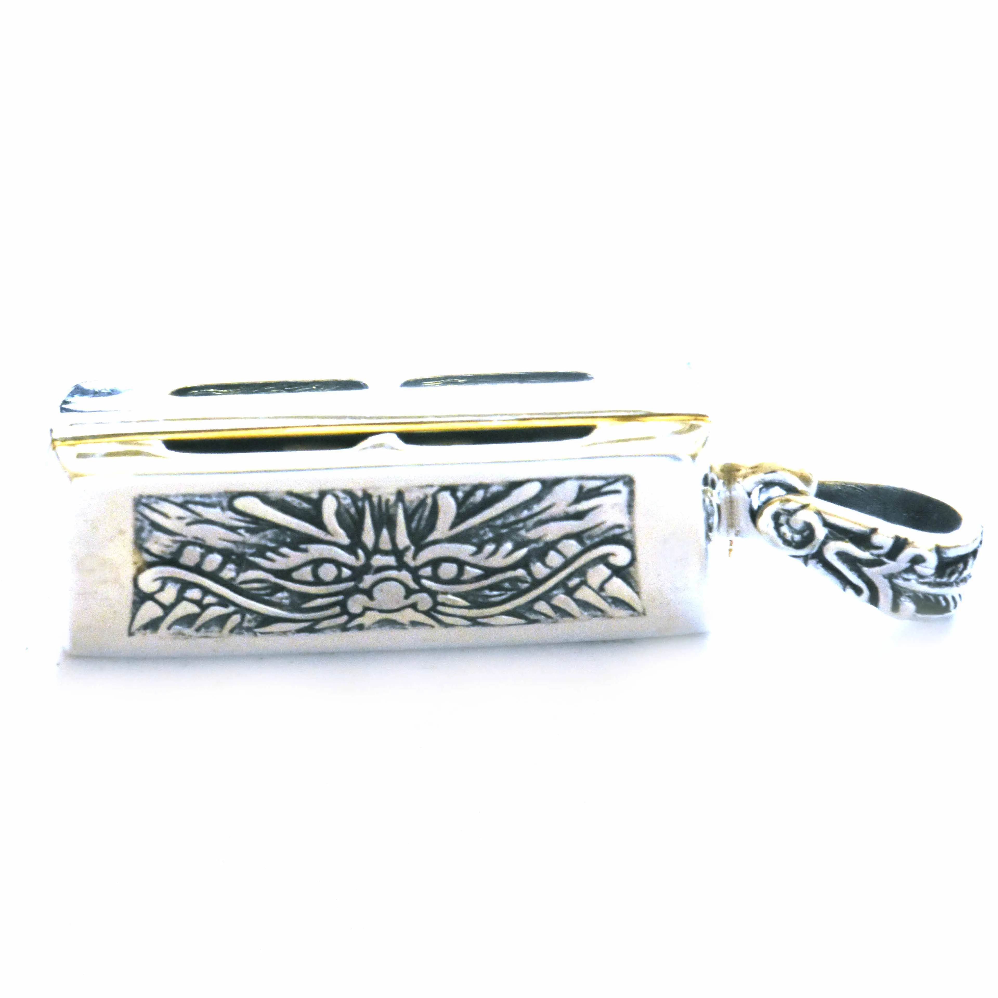 Harmonica silver pendant