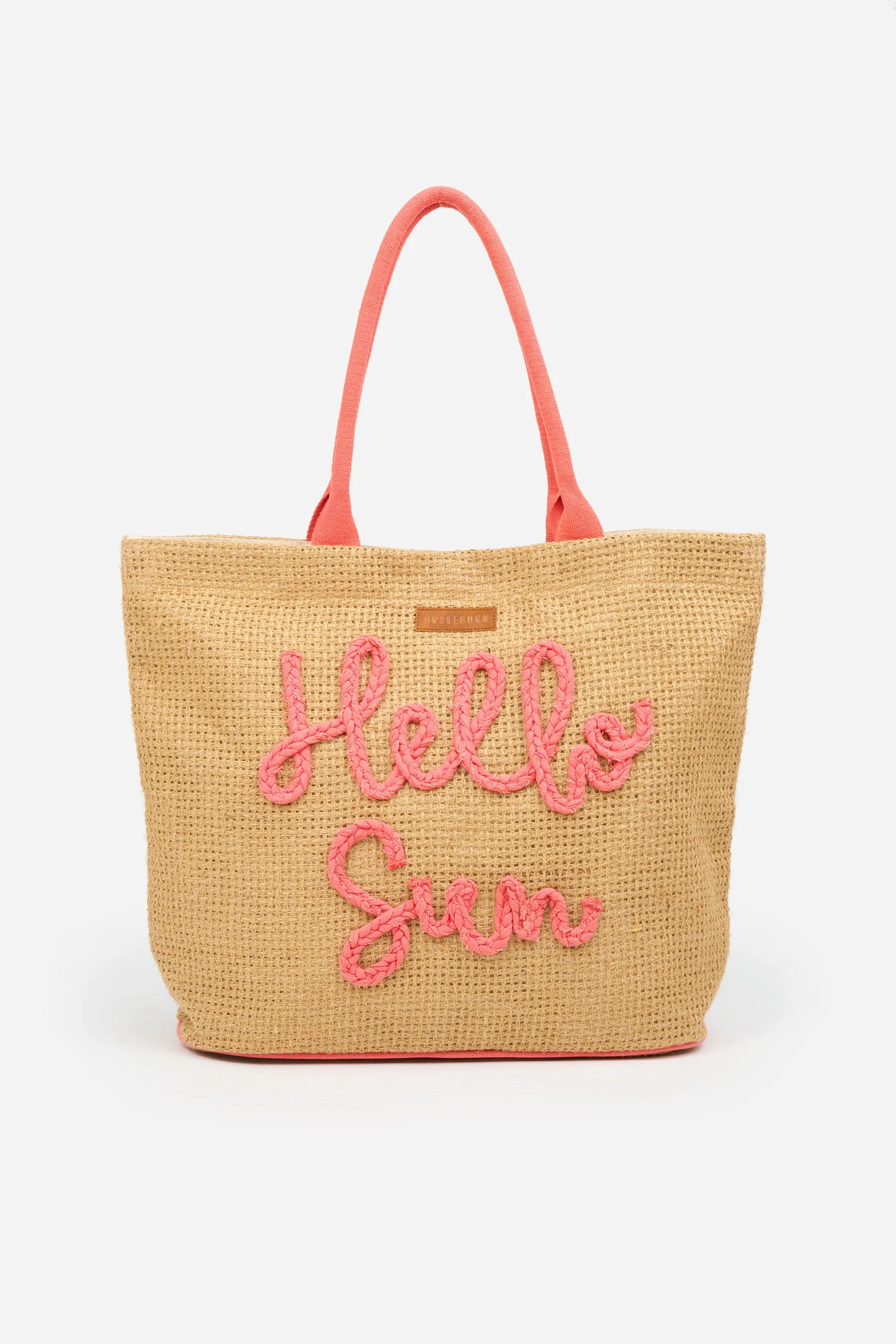 Hello Sun Jute Beach Bag