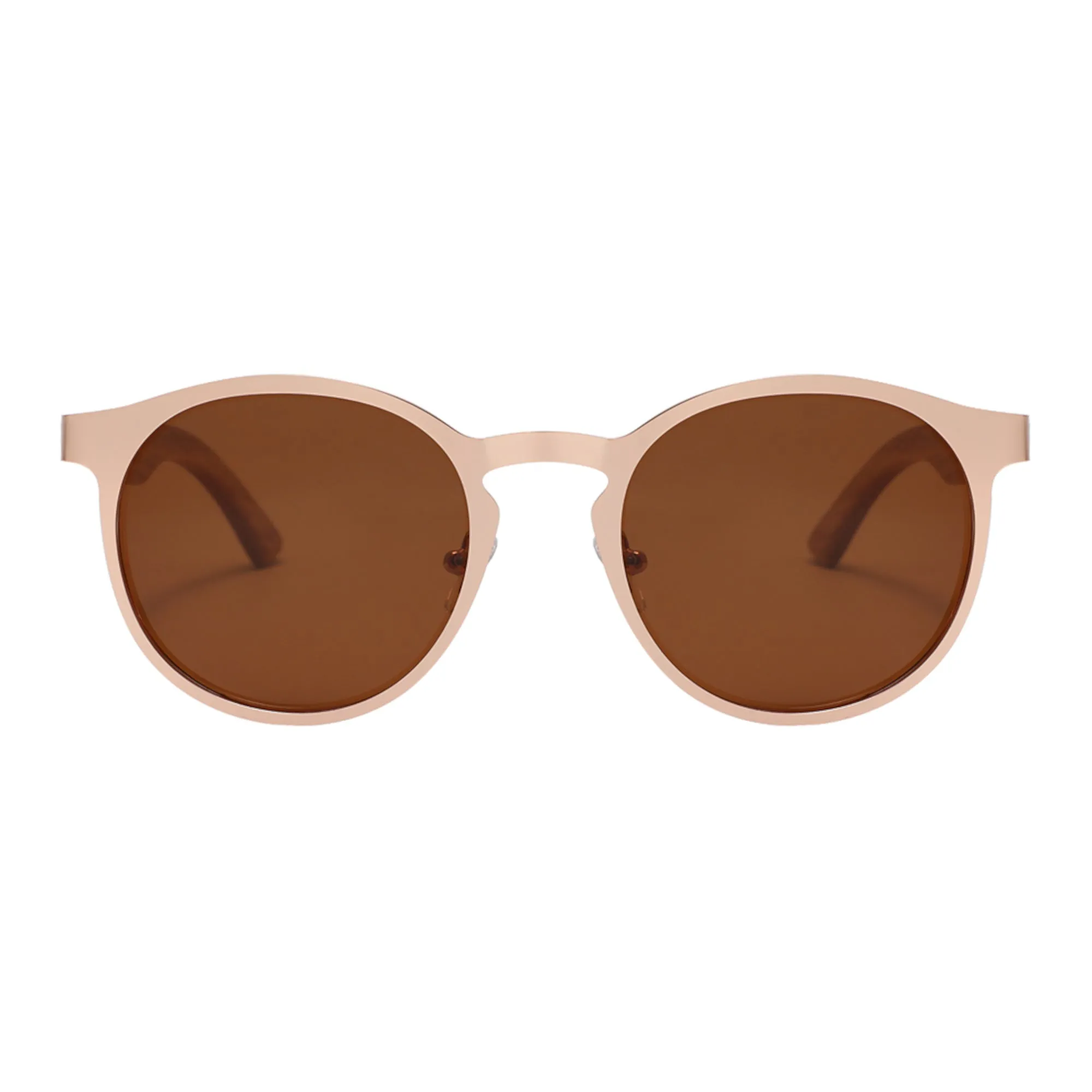 Hybrid Wooden Rounds - Real Wood & Polarized Lenses by WUDN