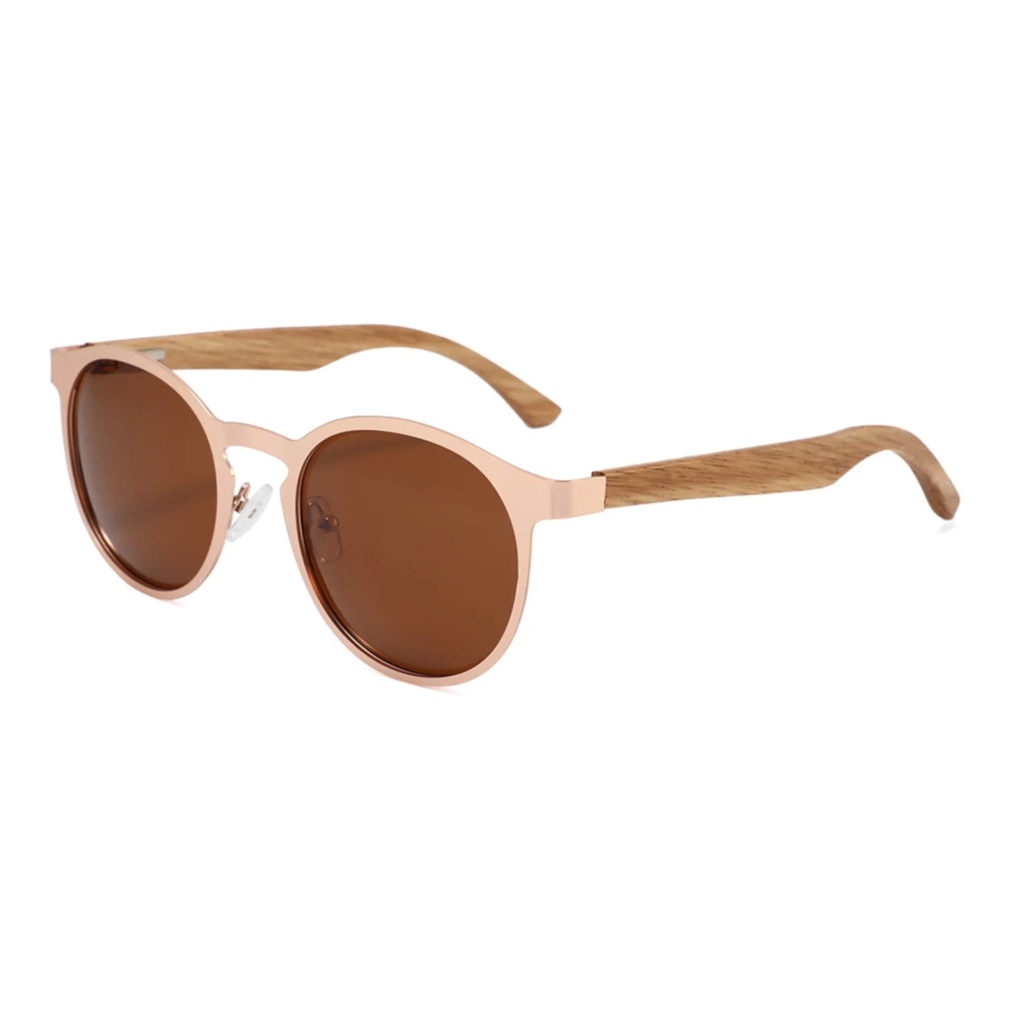 Hybrid Wooden Rounds - Real Wood & Polarized Lenses by WUDN