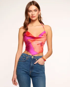 Karo Cowl Neck Halter Top