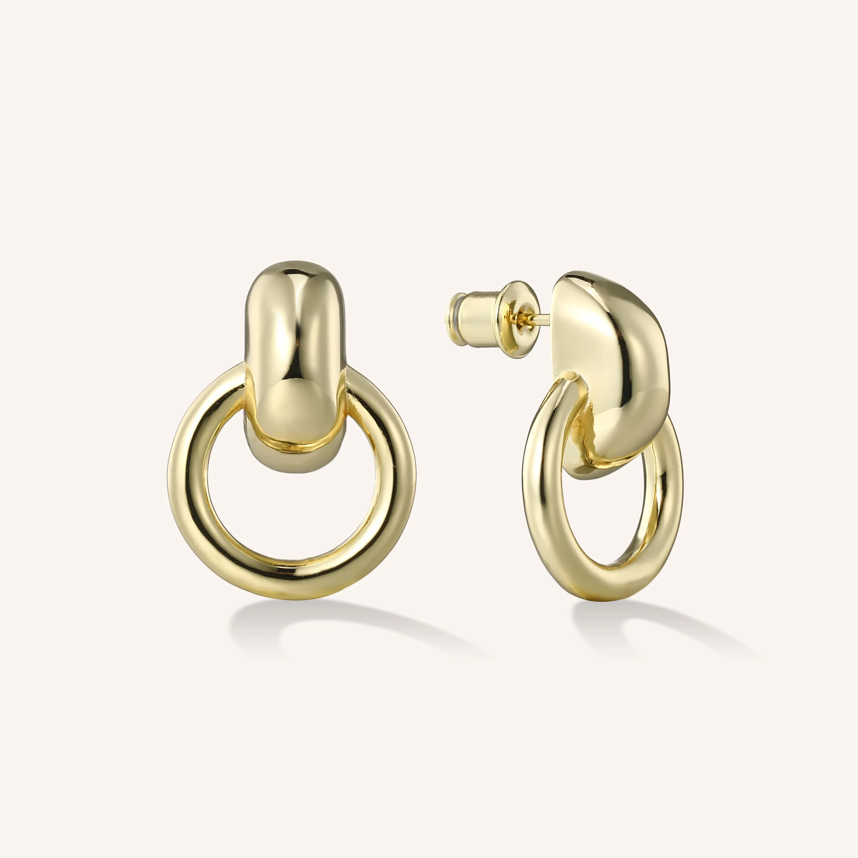 Knocker Hoop Earrings