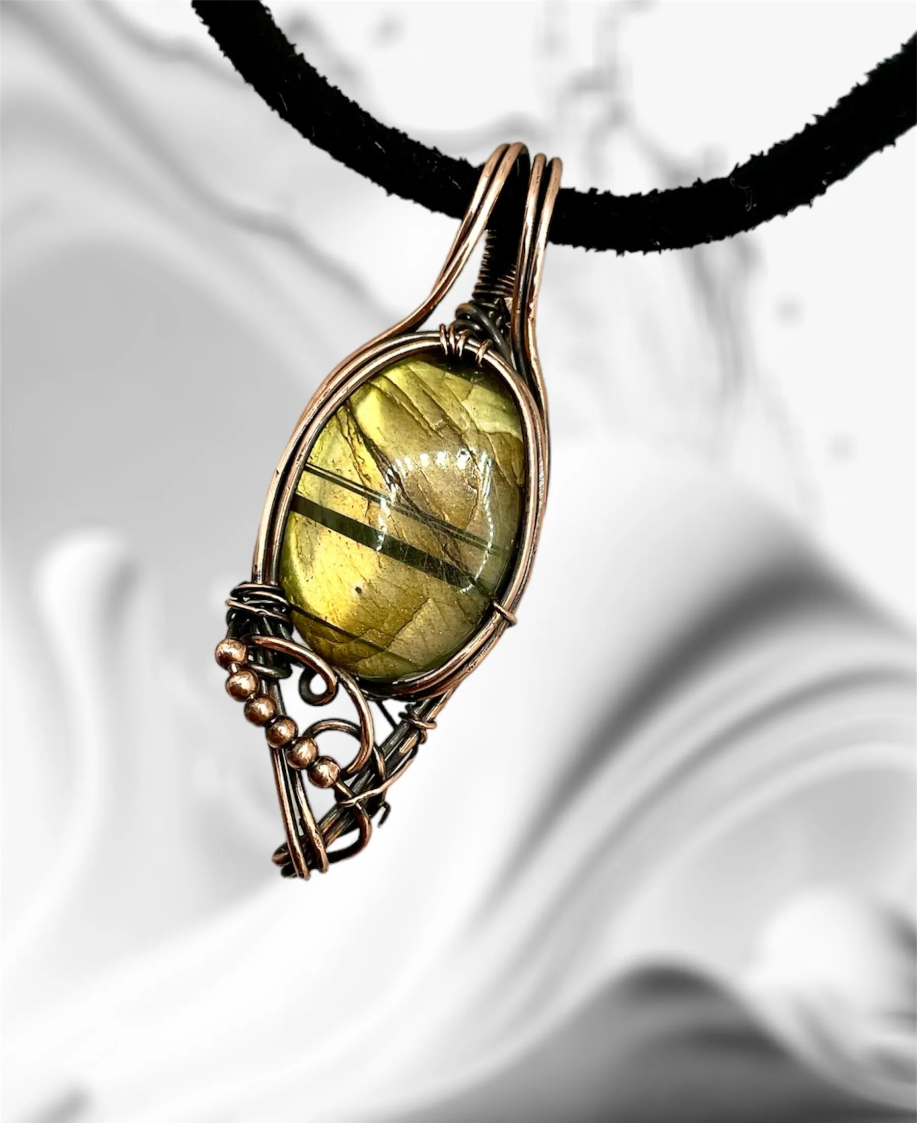 Labradorite Wire Wrapped Pendant