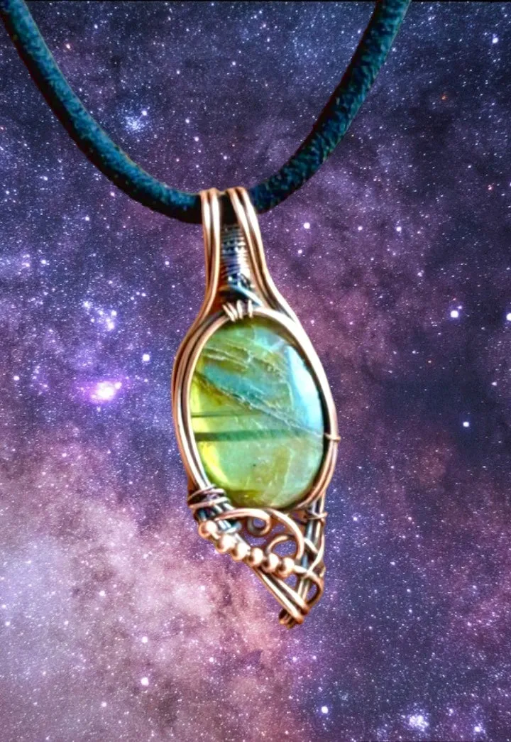 Labradorite Wire Wrapped Pendant