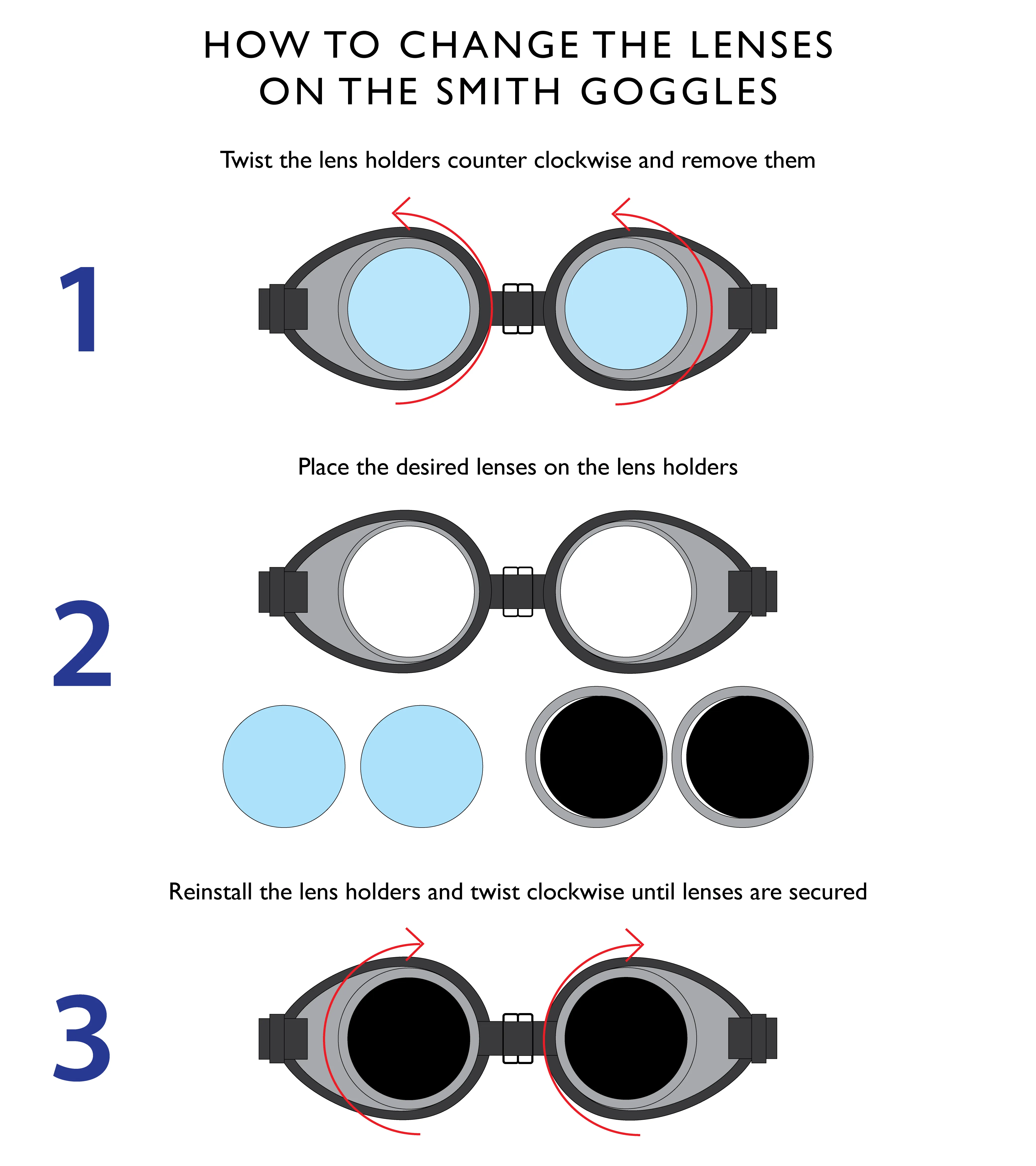 Lenses for Smith Goggles