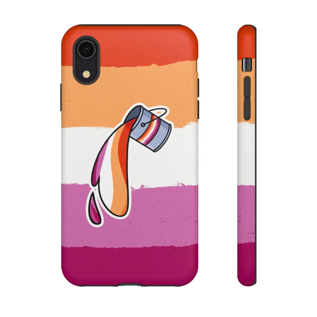 Lesbian Flag Paint Phone Case for Apple & Samsung