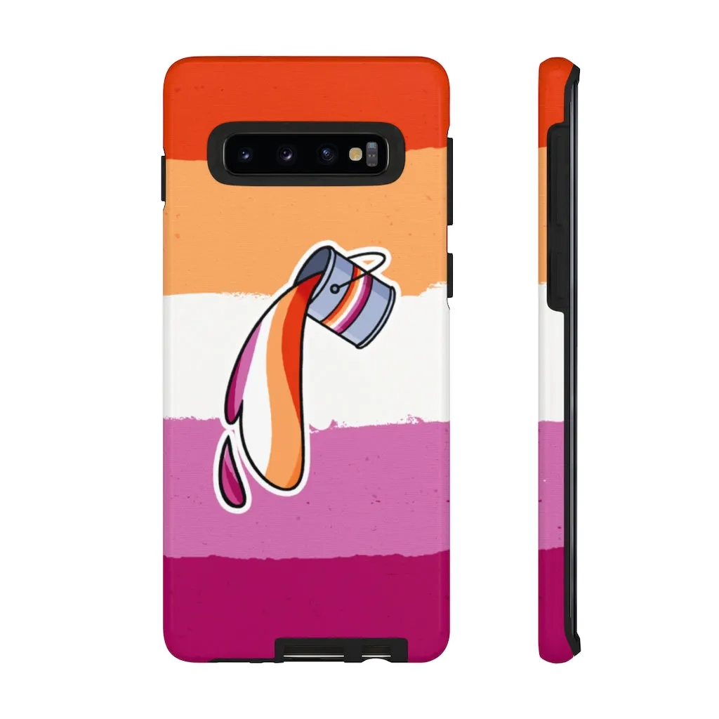 Lesbian Flag Paint Phone Case for Apple & Samsung