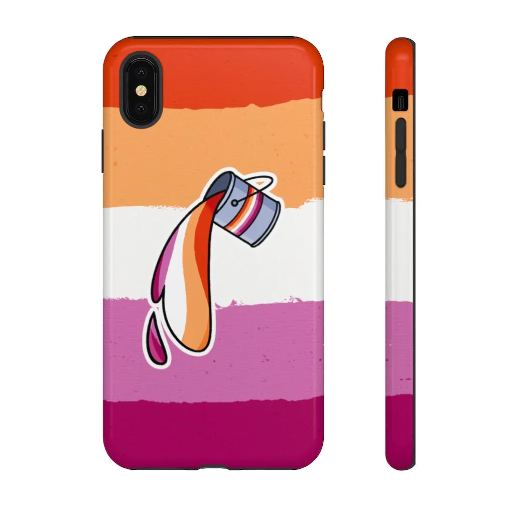 Lesbian Flag Paint Phone Case for Apple & Samsung