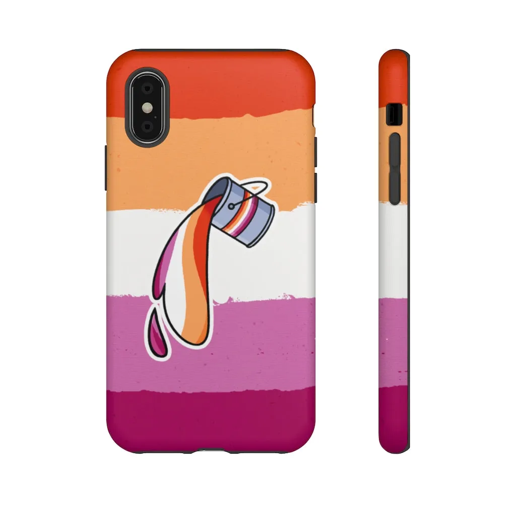 Lesbian Flag Paint Phone Case for Apple & Samsung