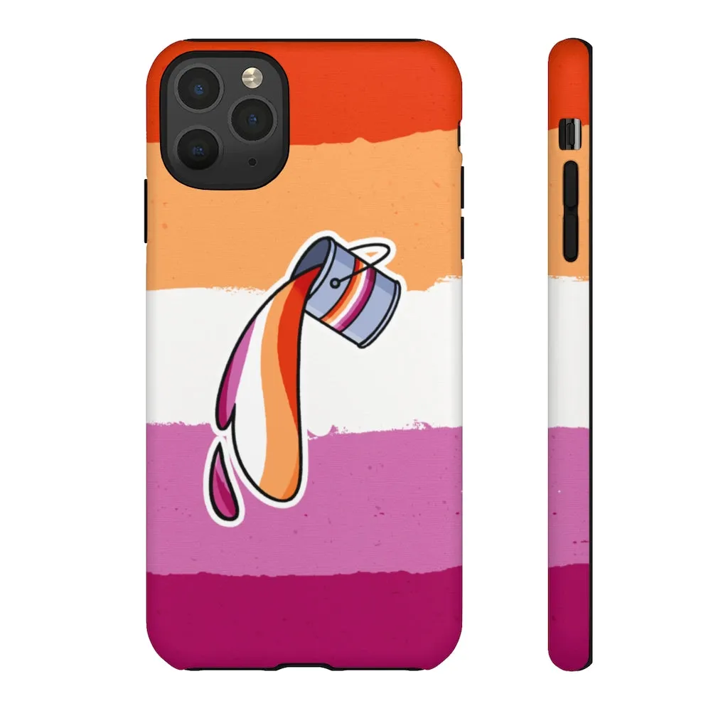 Lesbian Flag Paint Phone Case for Apple & Samsung