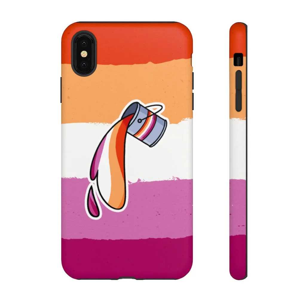 Lesbian Flag Paint Phone Case for Apple & Samsung