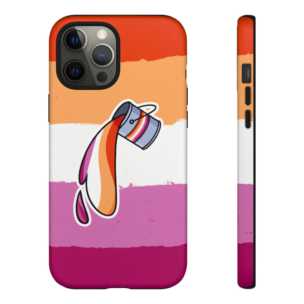 Lesbian Flag Paint Phone Case for Apple & Samsung