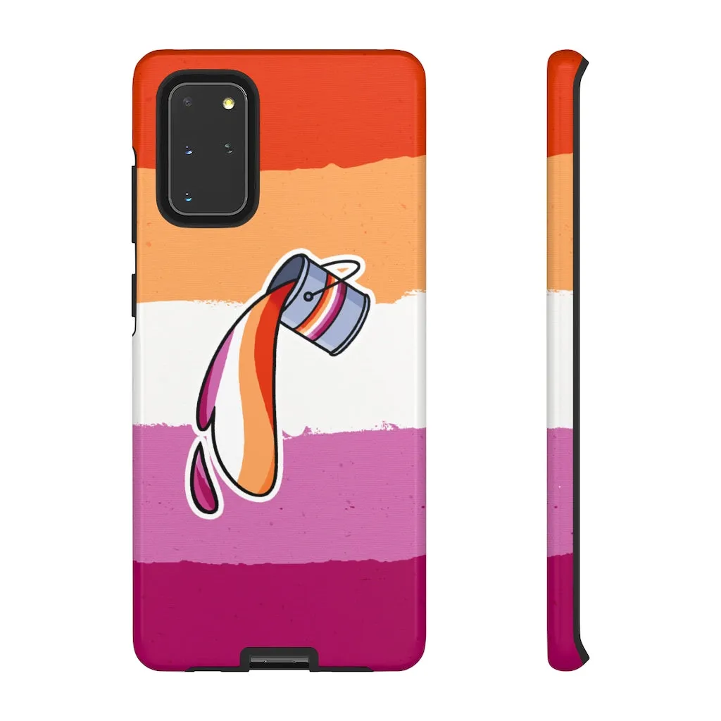 Lesbian Flag Paint Phone Case for Apple & Samsung