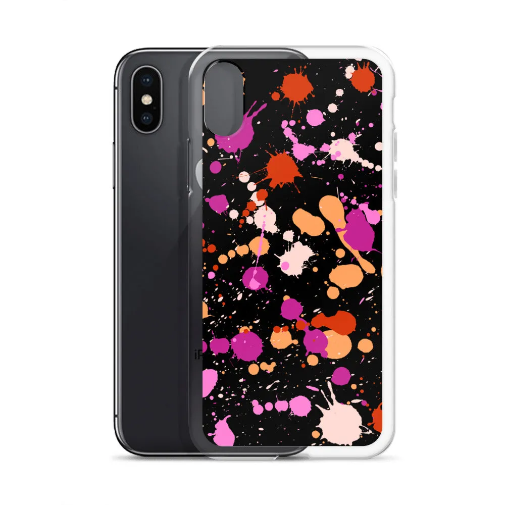 Lesbian Paint Splash iPhone Case