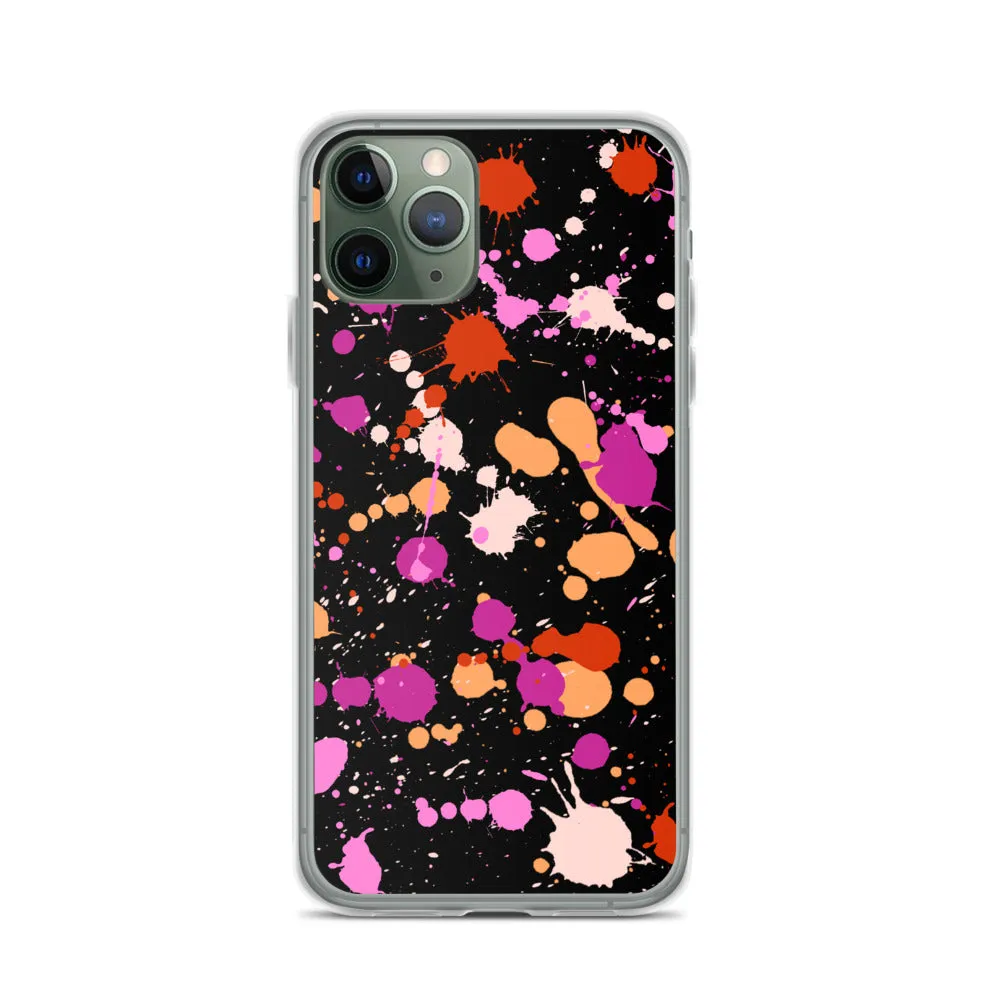 Lesbian Paint Splash iPhone Case