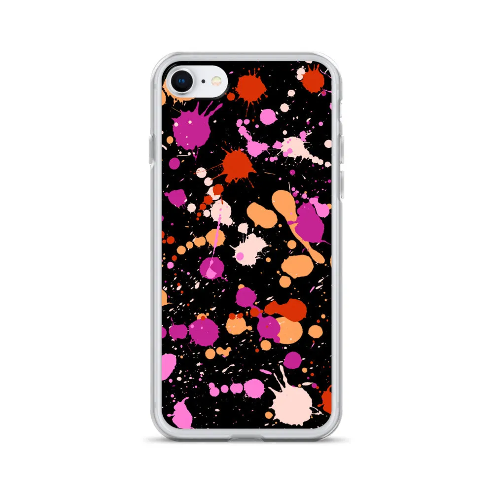 Lesbian Paint Splash iPhone Case