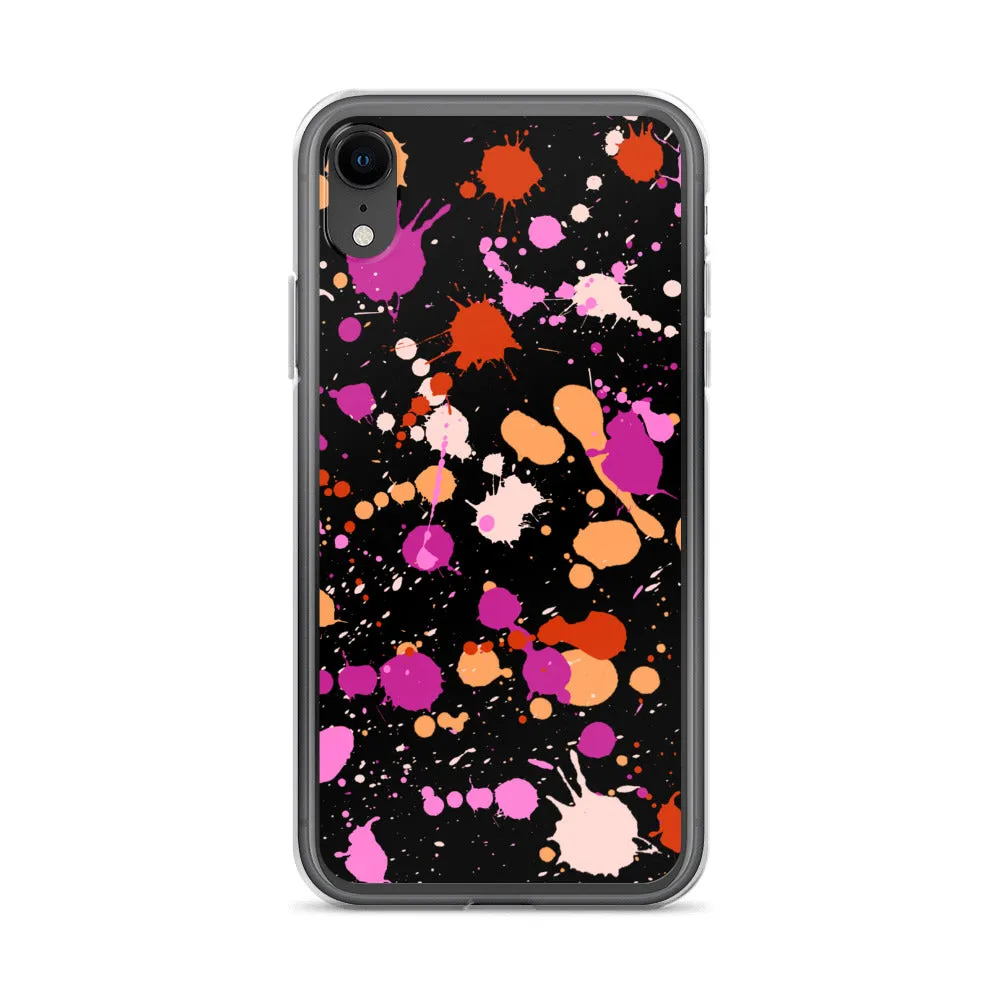 Lesbian Paint Splash iPhone Case