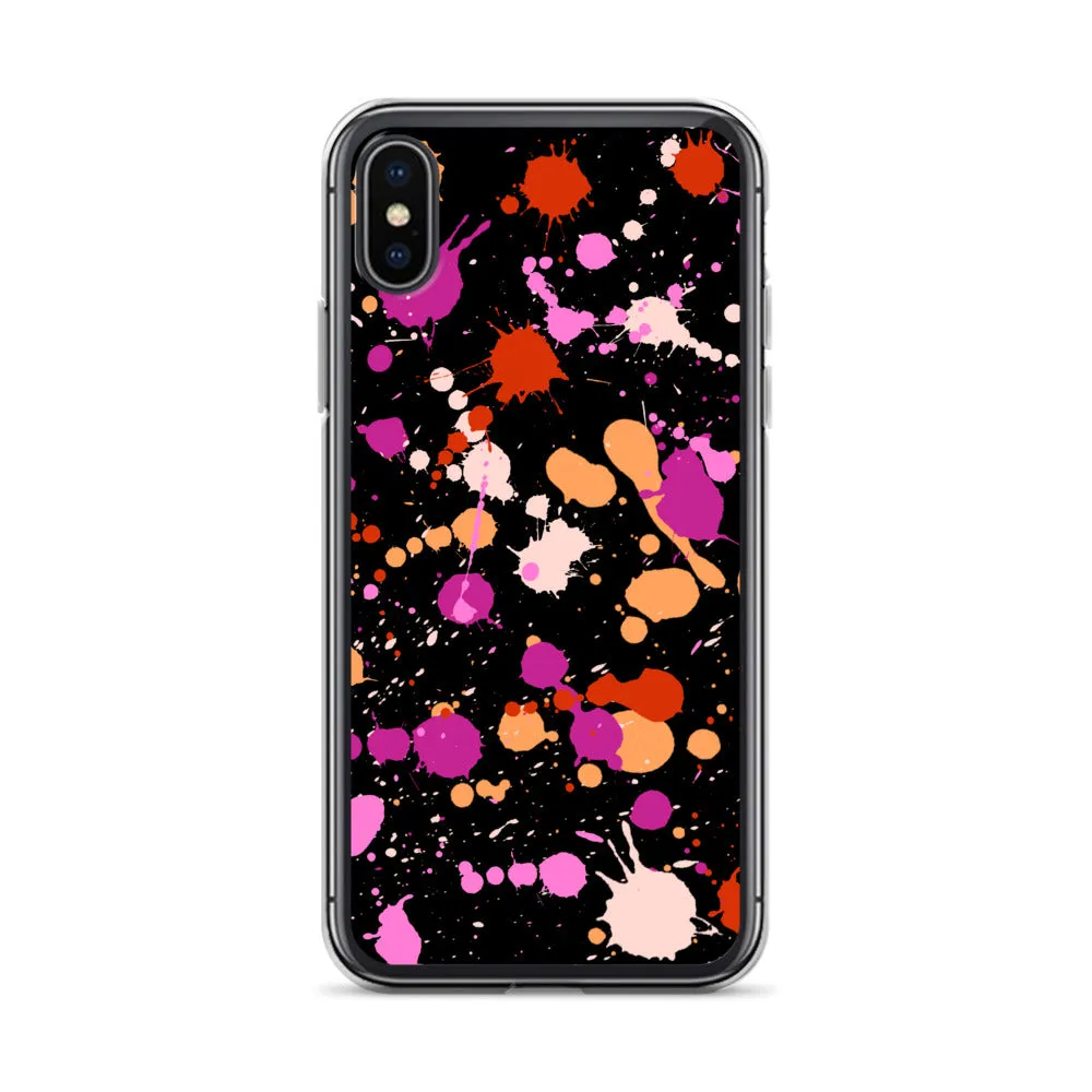 Lesbian Paint Splash iPhone Case