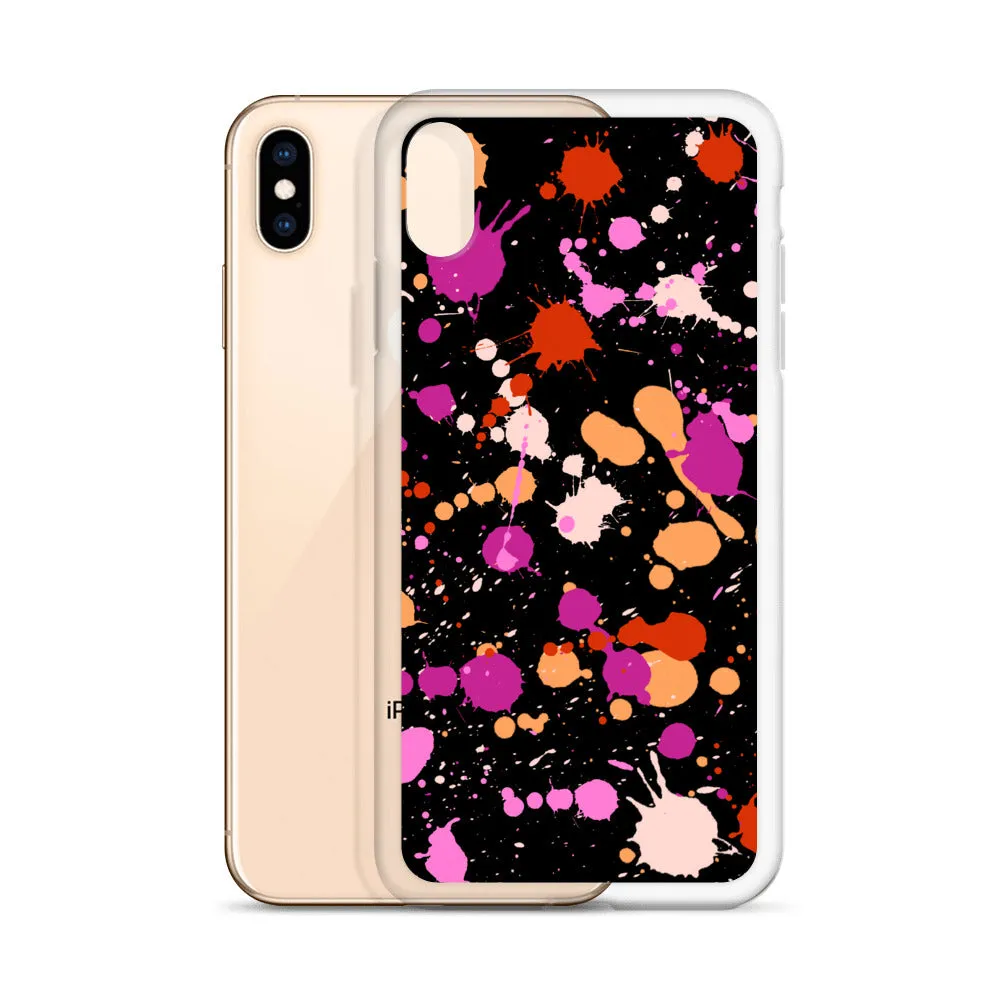 Lesbian Paint Splash iPhone Case