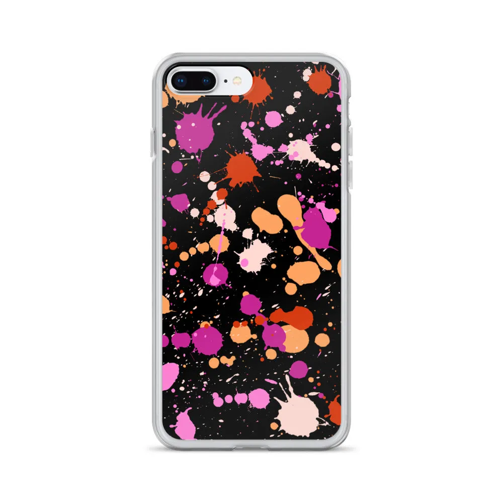 Lesbian Paint Splash iPhone Case