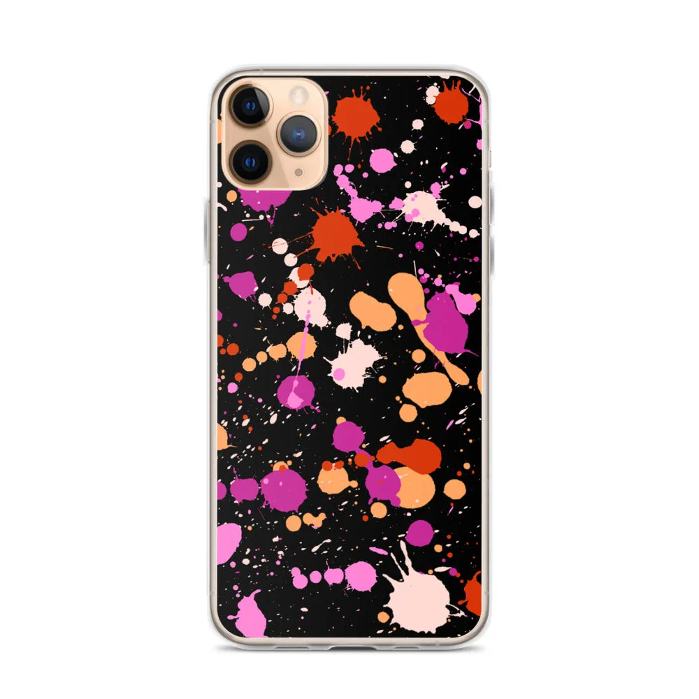 Lesbian Paint Splash iPhone Case