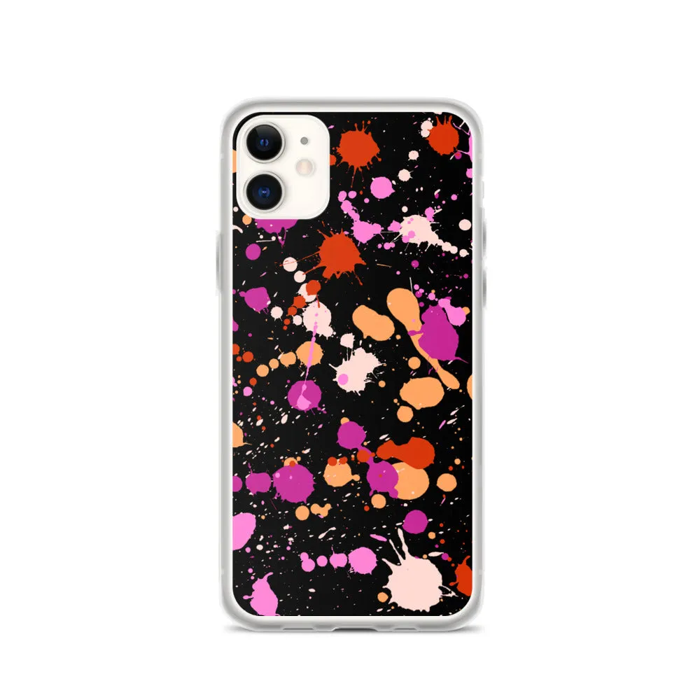 Lesbian Paint Splash iPhone Case