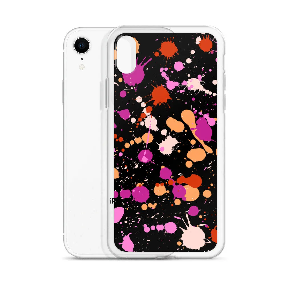 Lesbian Paint Splash iPhone Case