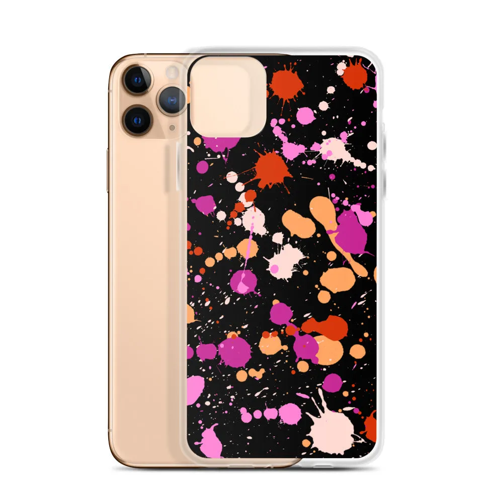 Lesbian Paint Splash iPhone Case