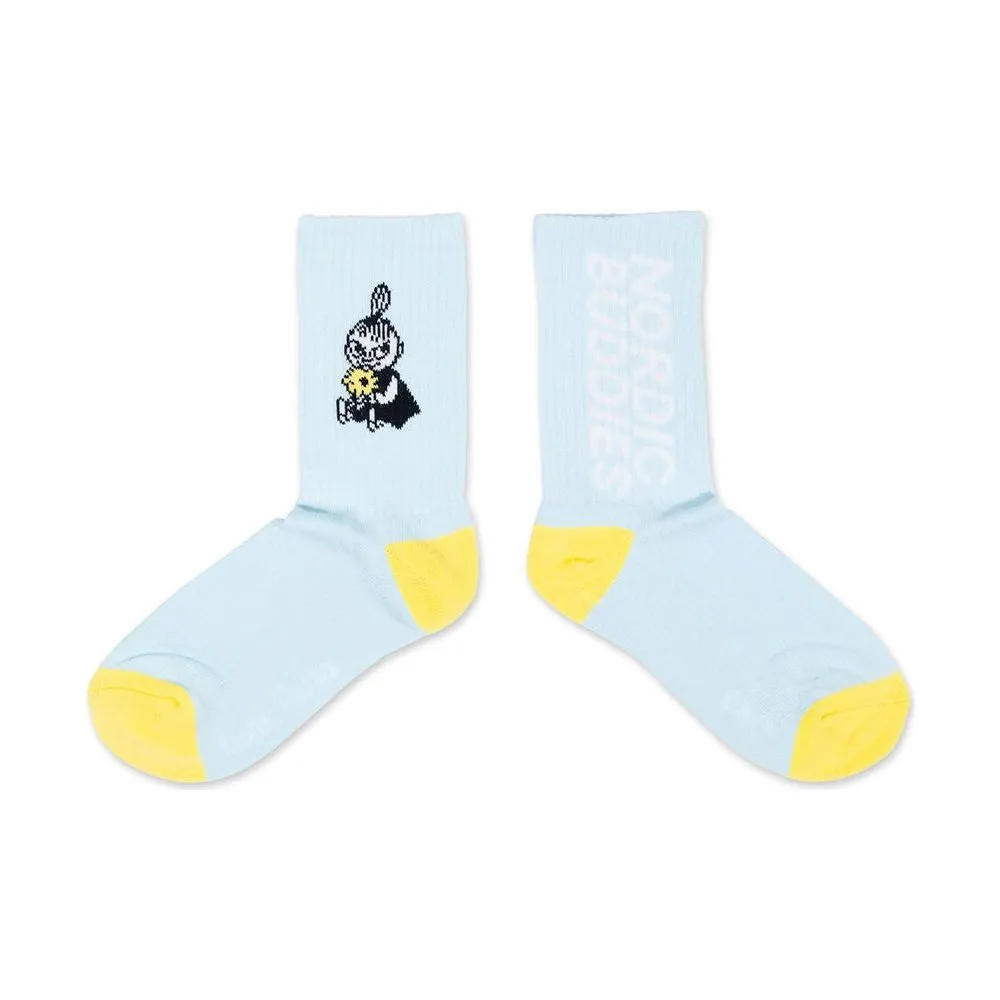 Little My Happy Retro Socks Light Blue 36-42 - Nordicbuddies