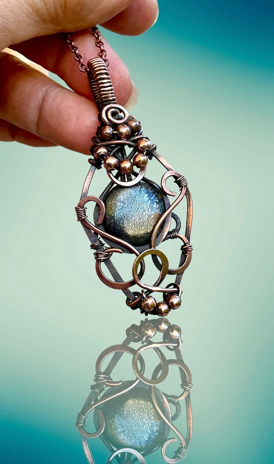 Marcasite Wire Wrapped Pendant