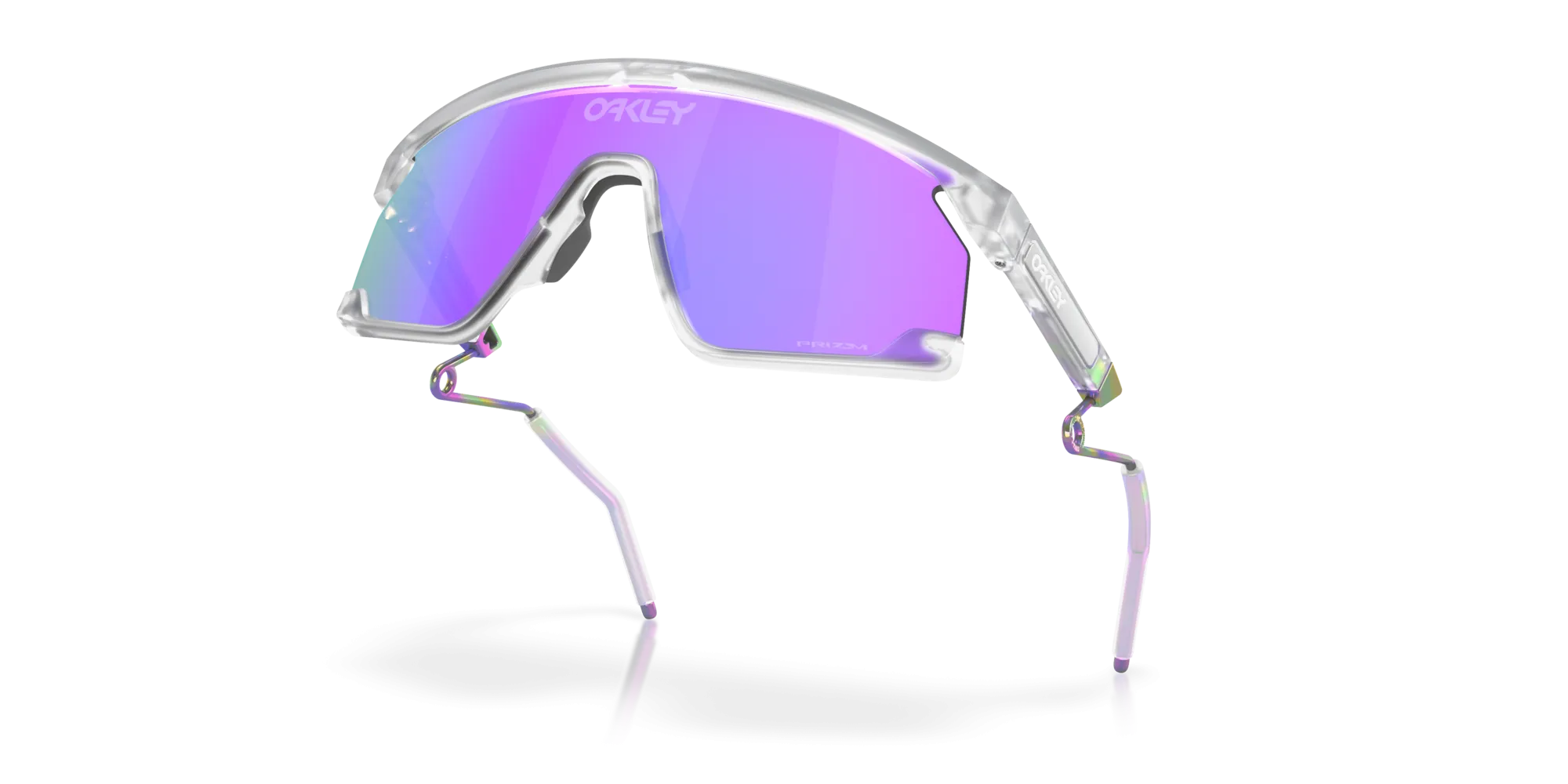 Oakley BXTR Prizm Violet Lenses Matte Clear Frame