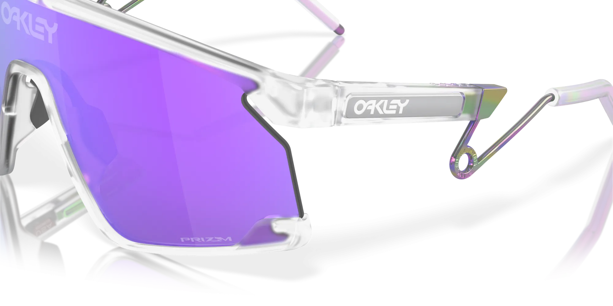 Oakley BXTR Prizm Violet Lenses Matte Clear Frame