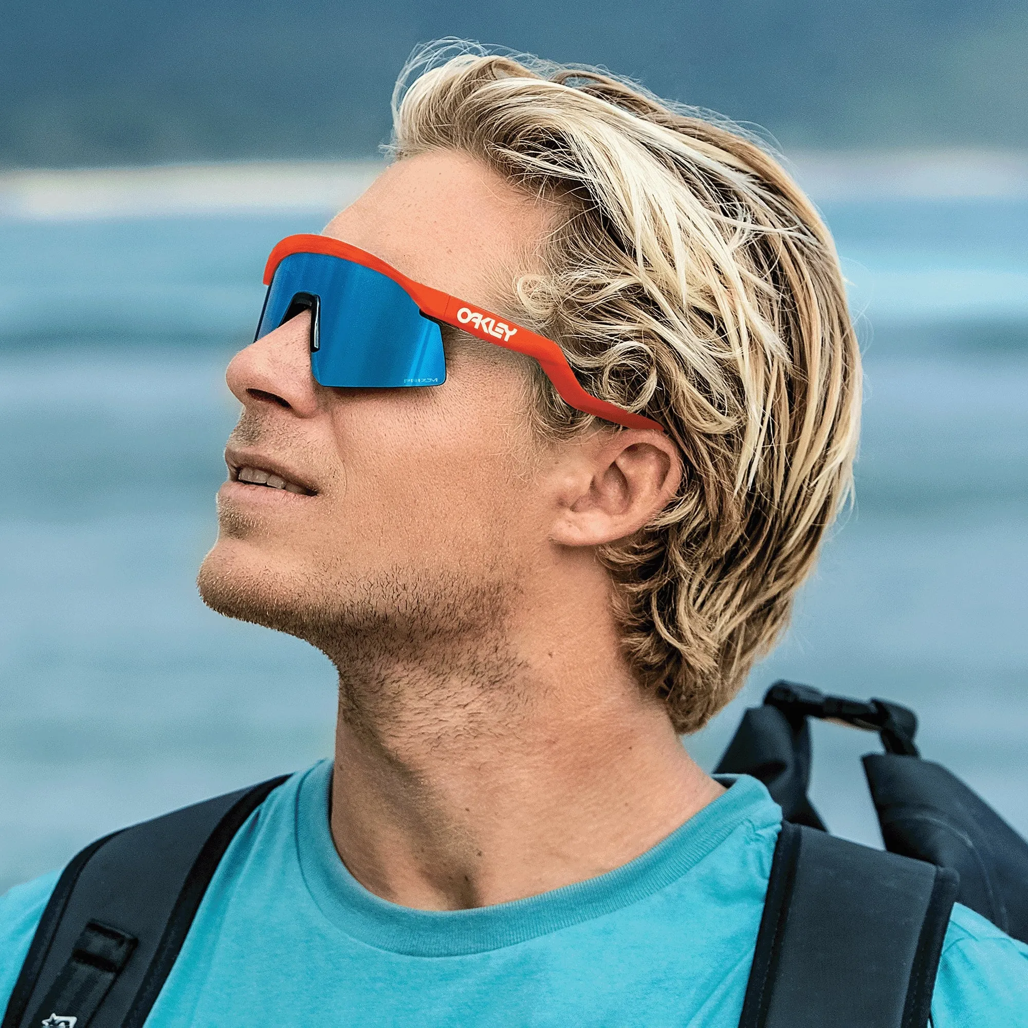 Oakley Hydra Prizm Sapphire Lenses Neon Orange Frame