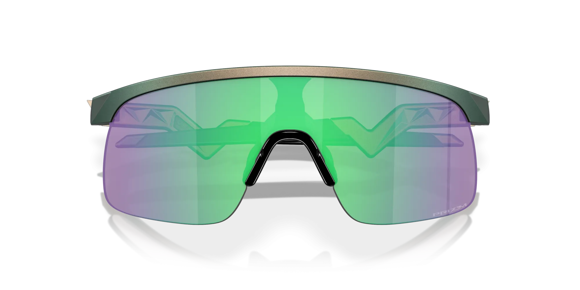 Oakley Resistor Prizm Jade Lenses Matte Silver/Green Colorshift Frame - (Youth Fit)