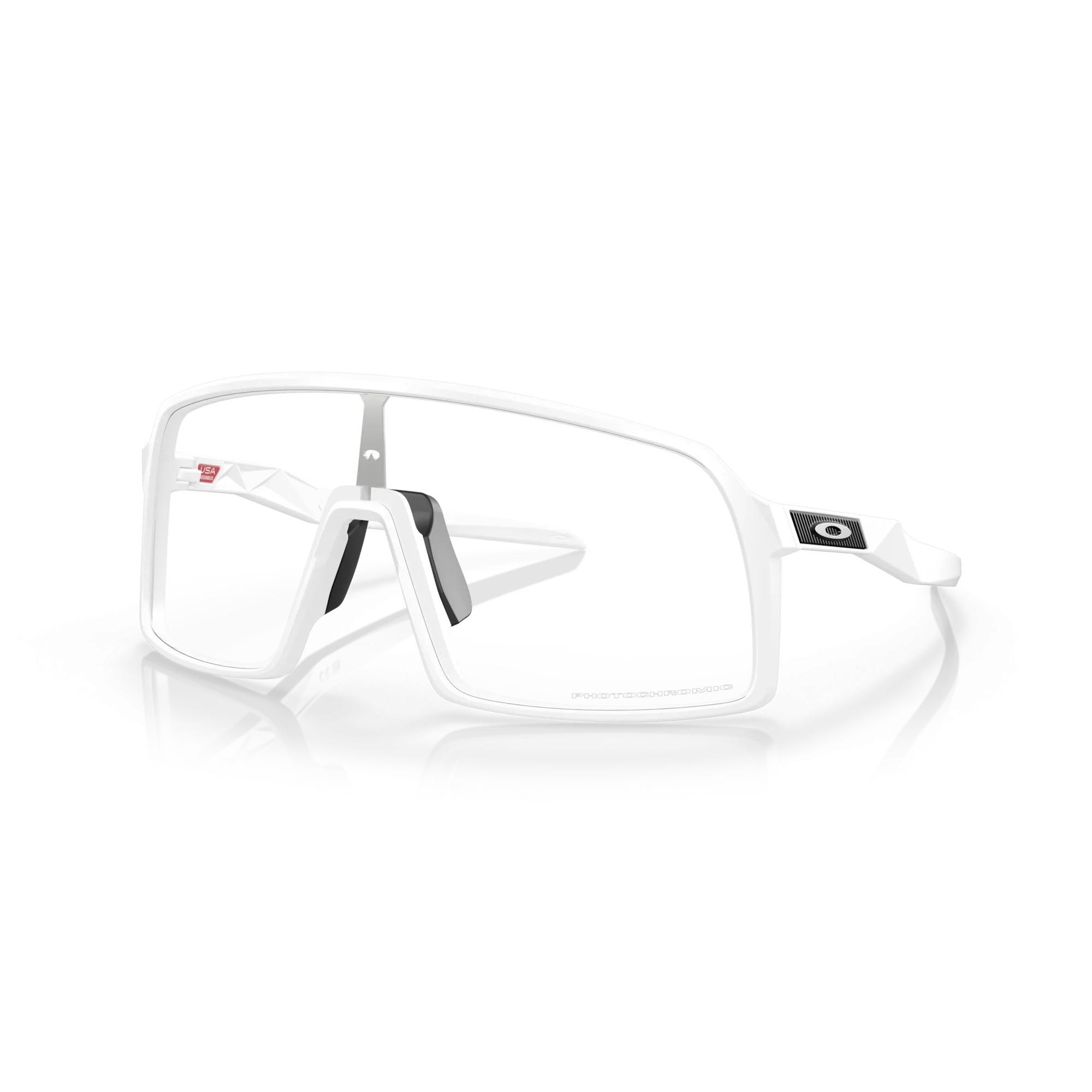 Oakley Sutro White Matte Frame Clear To Black Iridium Photochromic Lenses